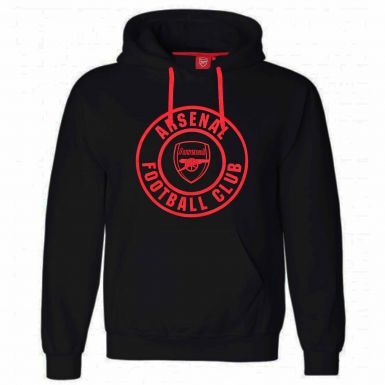 Official Arsenal FC Football Crest Hoodie (Adult Sizes S to 3XL)