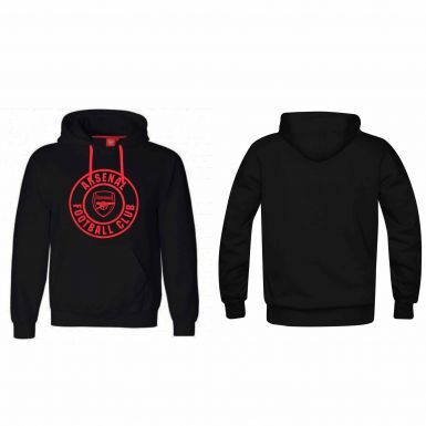 Official Arsenal FC Football Crest Hoodie (Adult Sizes S to 3XL)